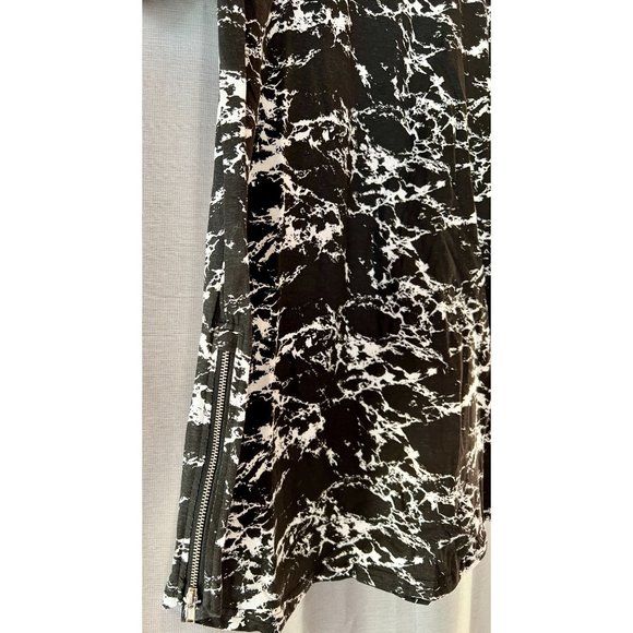 Brooklyn Cloth Side Zip T-Shirt Mens Black White Textured Sleeves Crew Neck Med - Picture 3 of 14